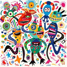 Dancing cartoon poets